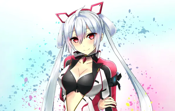 Girl, sexy, cleavage, long hair, boobs, anime, beautiful, twintails