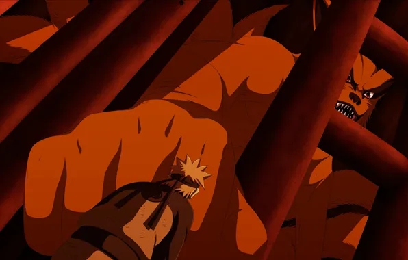 Naruto, art, Naruto Uzumaki, Kyuubi, Kurama, Jinchuriki