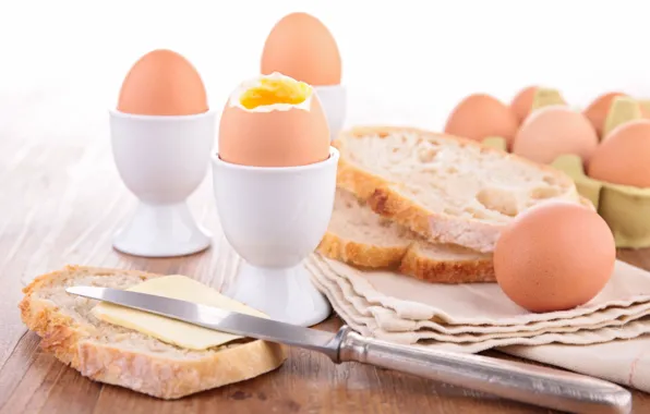Picture oil, eggs, bread