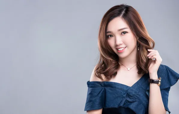 Girl, smile, Asian, cutie