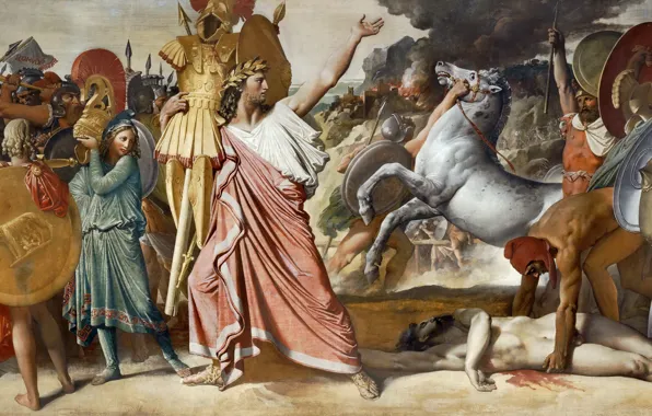 Picture 1812, Jean Auguste Dominique Ingres, Romulus winner of Acron