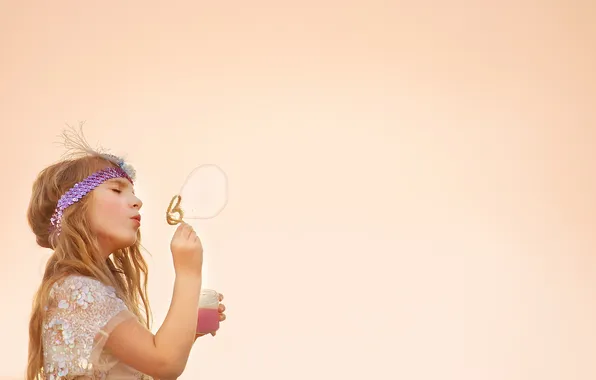 Picture mood, girl, bubble
