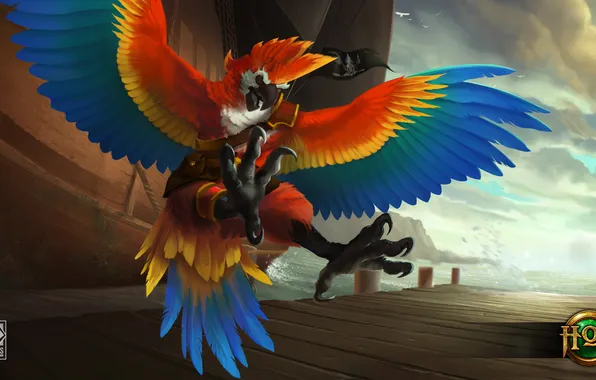 Bird, parrot, Heroes of Newerth, Zephyr, Parrot Zephyr