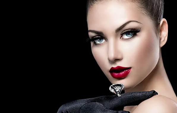 Look, girl, makeup, ring, Anna Subbotina