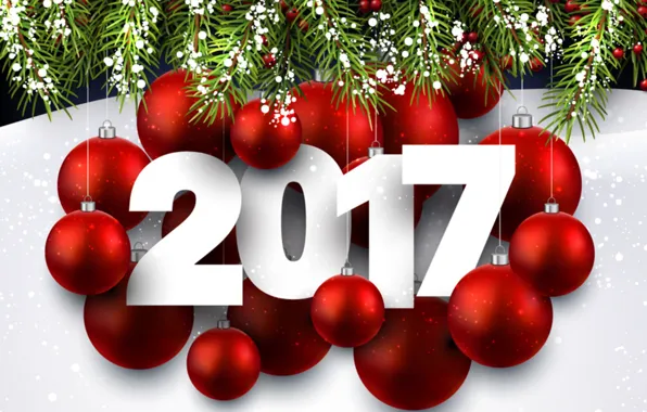 Balls, New Year, new year, happy, decoration, 2017, holiday celebration