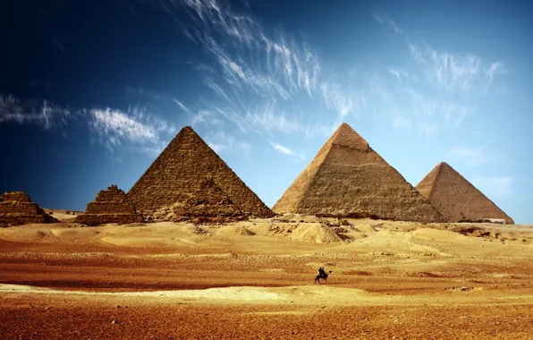 Sand, the sky, pyramid, Egypt