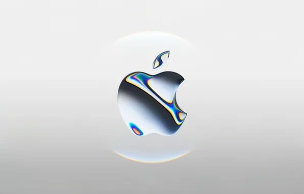 Picture Apple, Apple, light background, brand