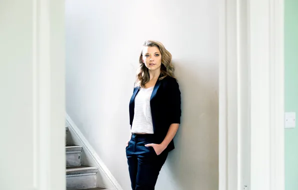Picture look, girl, pose, jacket, Natalie Dormer