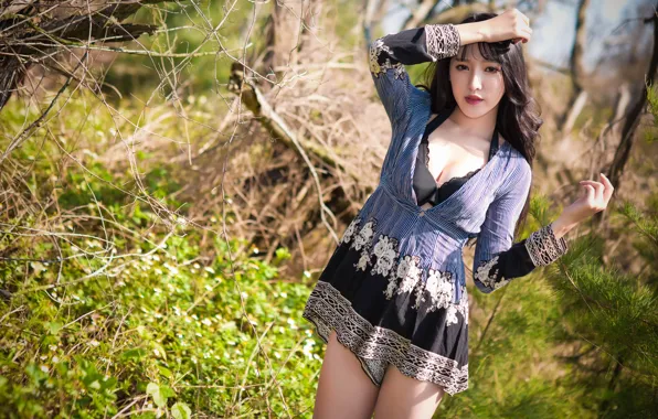 Picture summer, face, dress, Oriental girl