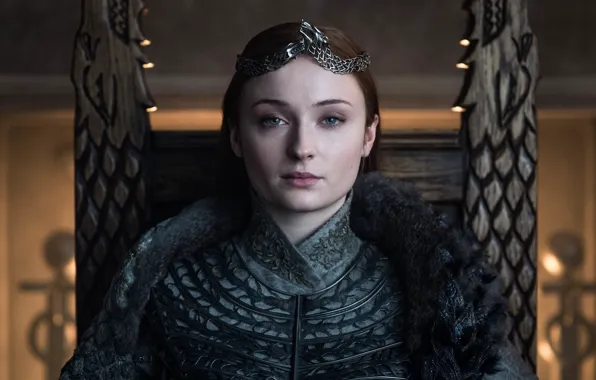 Queen, Women, Game of Thrones, Crown, Movie, Celebrity, Sophie Turner, Throne