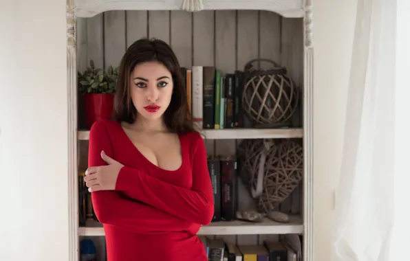 Look, model, dress, lipstick, Serena