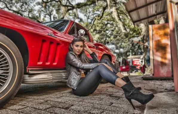 Girl, pose, background