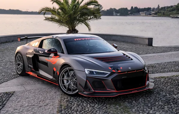 Sea, Palma, promenade, exterior, Audi R8 GT4 Street