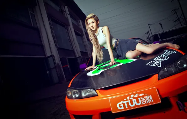 Picture girl, S15, Silvia, Nissan, Asian
