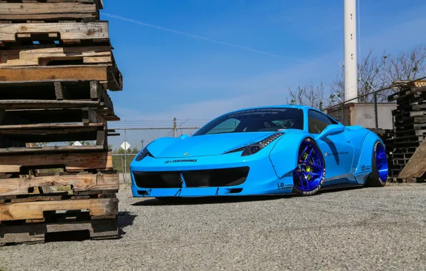 Picture Ferrari, 458, Blue, Italia, Edition, Liberty, Walk