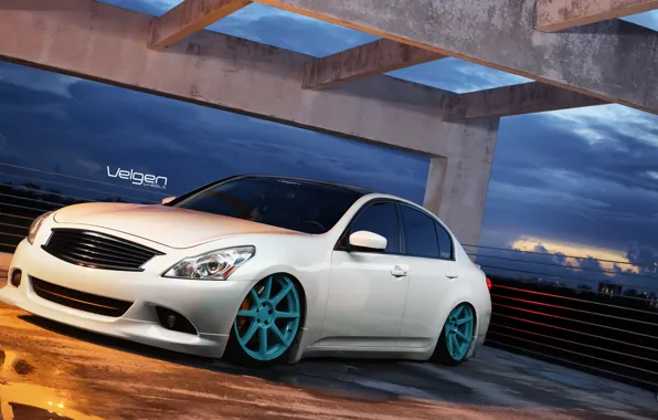 Picture Infiniti, Sedan, G37, VMB8, Velgen, Bagged