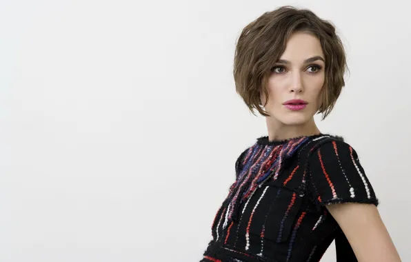 Look, pose, model, actress, Keira Knightley, Keira Knightley, with short hair