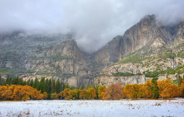 Autumn, landscape, mountains