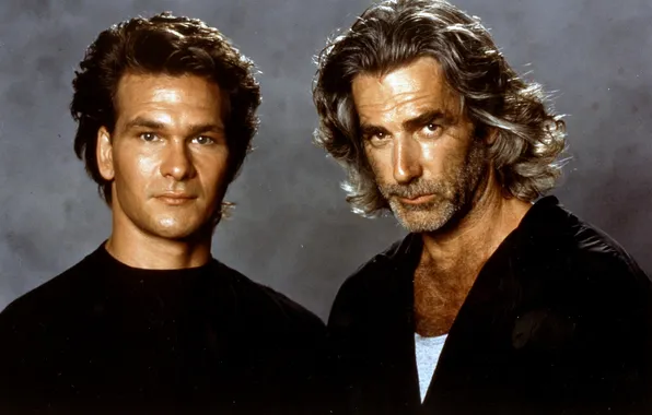 Patrick Swayze, Patrick Swayze, two, Sam Elliott, Road House, the photo is old, House by …