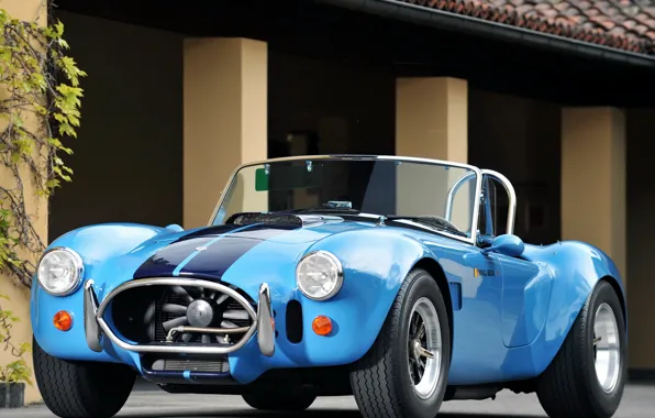 Blue, retro, Roadster, Ford, Ford, Cobra, Roadster, Cobra