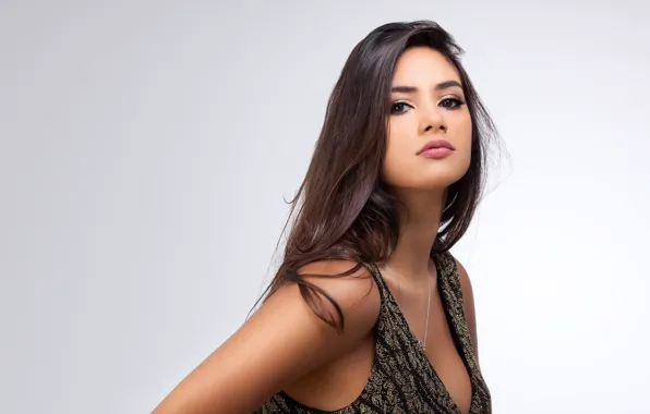 Picture look, background, portrait, makeup, dress, hairstyle, brown hair, beauty