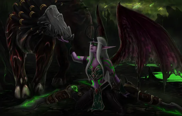 Elf, being, the demon, elf, world of warcraft