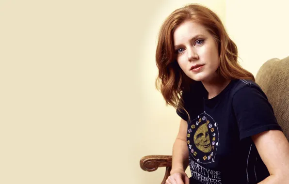 Face, hair, chair, actress, red, Amy Adams