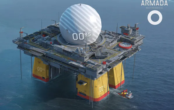 Ball, base, platform, waters, ARMADA