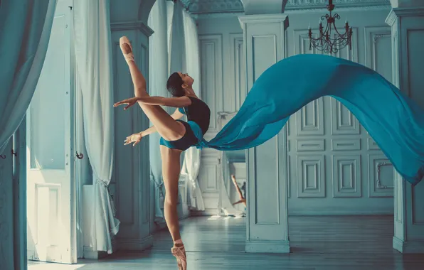 Girl, light, pose, room, feet, wall, body, dance
