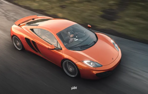 Picture McLaren, Microsoft, MP4-12C, game art, Forza Horizon 4, by Wallpy
