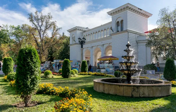 Picture landscape, the city, fountain