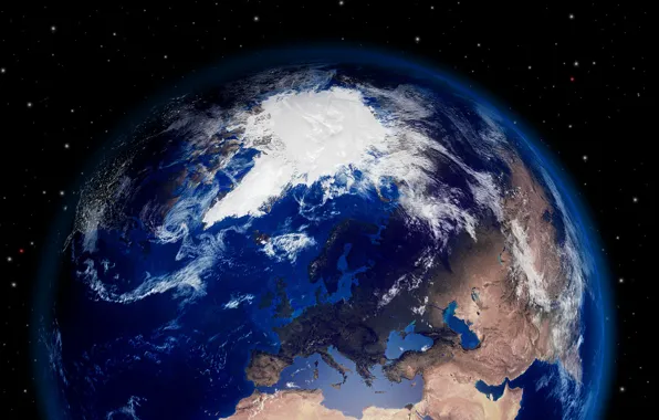 Space, stars, the atmosphere, Earth