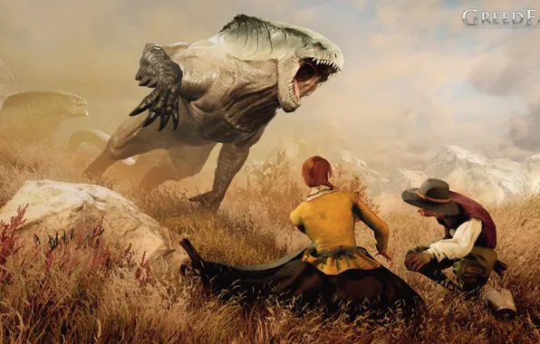 Grass, people, stone, the game, attack, beast, game, GreedFall