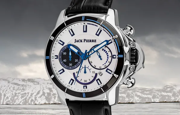 Picture white, blue, watch, jack pierre