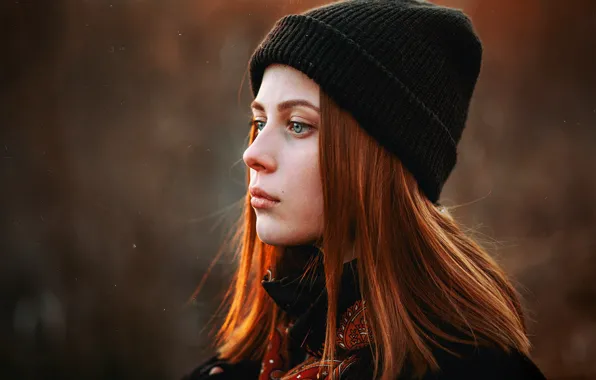 Picture look, redhead, cap, filter