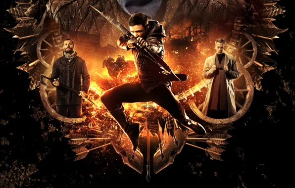 Bow, arrows, adventure, poster, Robin Hood, Archer, Jamie Dornan, Jamie Dornan
