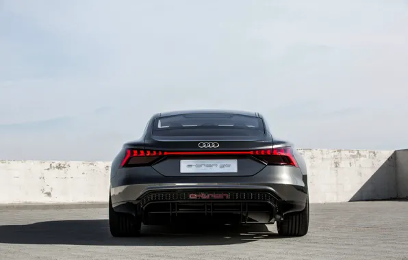 Audi, coupe, rear view, 2018, e-tron GT Concept, the four-door