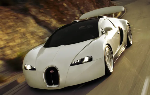 Bugatti, white, new