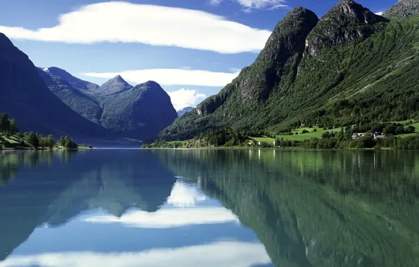 Water, Mountains, Norway