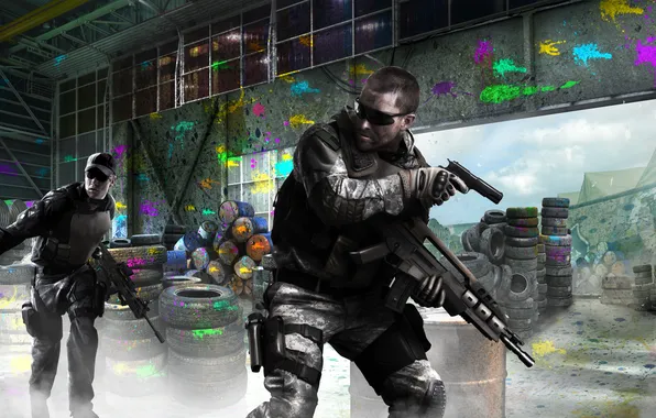 Gun, weapons, war, art, machine, soldiers, Call of Duty Black Ops 2