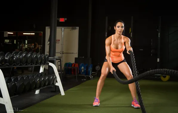 Picture workout, fitness, rope