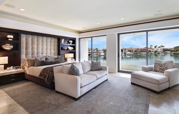 Design, bed, mansion, luxury, Design, bedroom, Interior, Bedroom