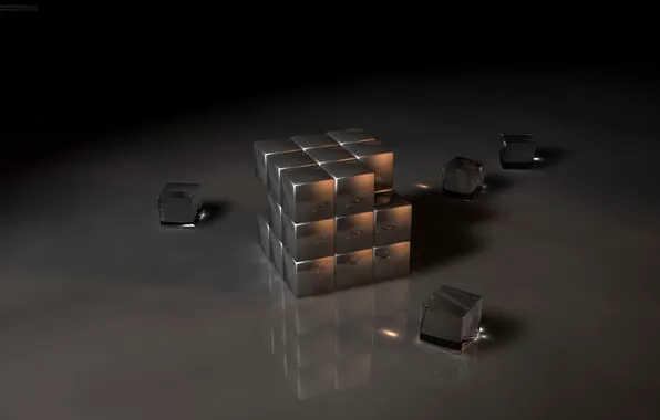 Glass, cubes