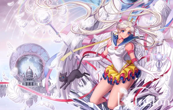 Girl, art, Anime, Skirt, Sailor moon