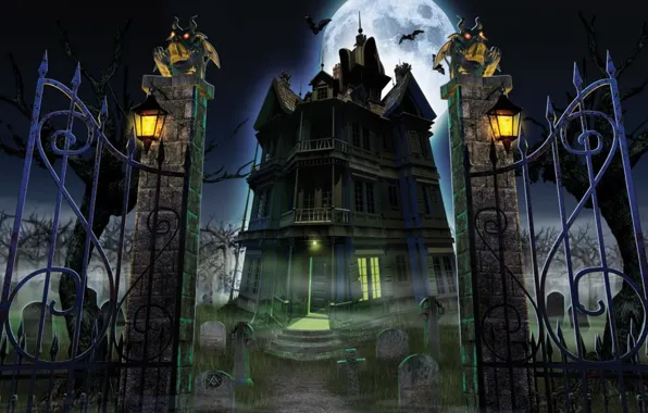 Picture castle, Halloween, halloween