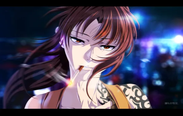 Anime, Black Lagoon, ecchi, Anime, revy, etty, ecchi