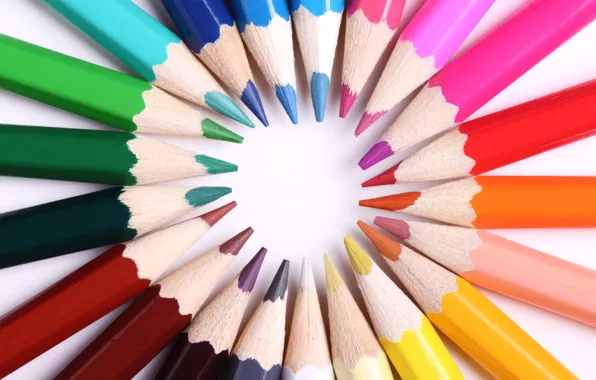 Colors, wood, graphite, pencils