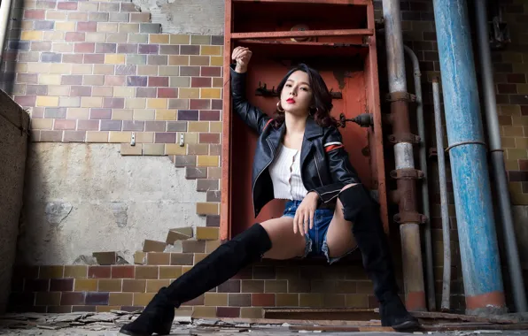 Picture girl, pose, Asian