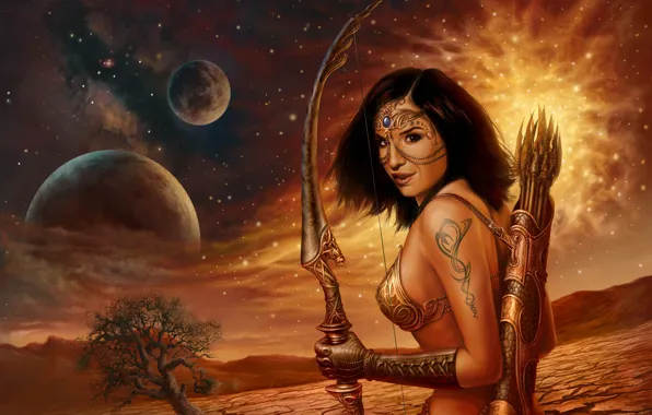 Girl, fantasy, warrior