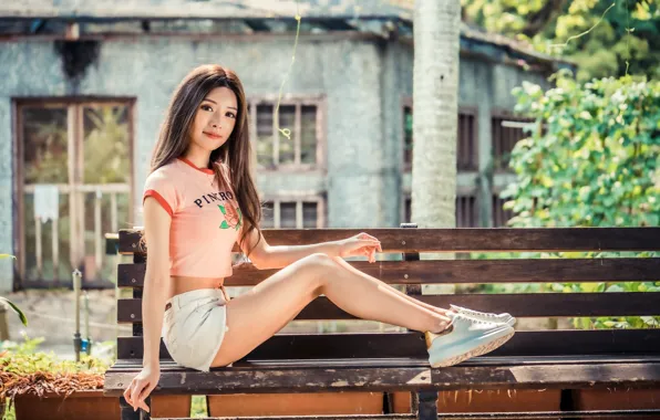 Picture summer, look, girl, smile, legs